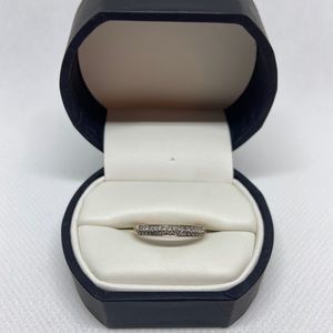 Solid 14kt Yellow Gold Diamond Band